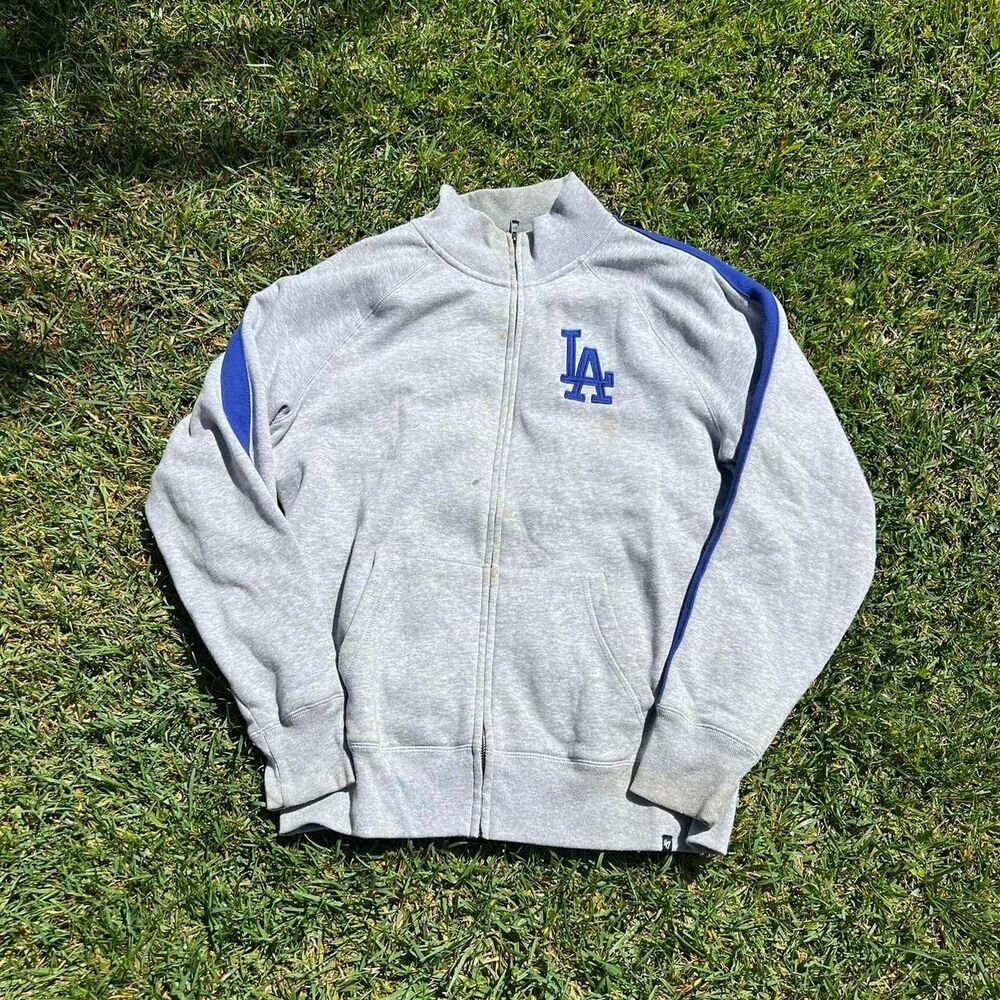 ‘47 mlb Dodgers zip up sweater men’s size L Large